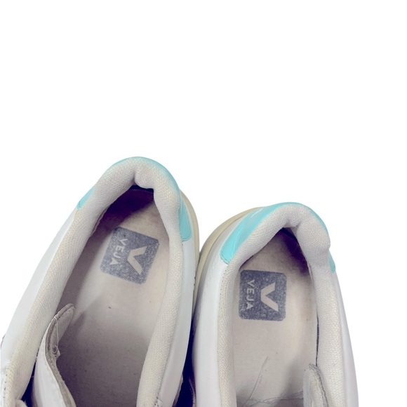 Veja White Sneakers with Purple and Teal Details - Picture 6 of 10